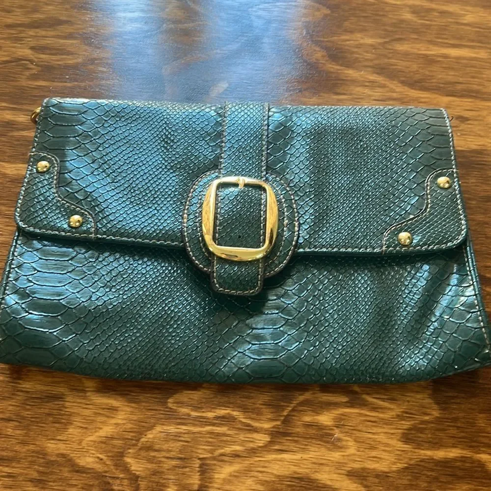 Green  clutch bag